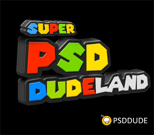 3D Super Mario Plastic Text in Photoshop - psddude