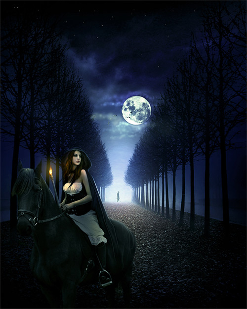 Create a Queen in the Dark Night Photo Manipulation - Dek Wid