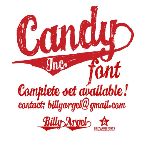 CANDY INC. font - Billy Argel
