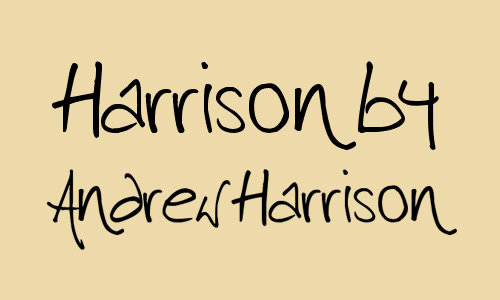 Harrison by Andrew Harrison via dafont.com