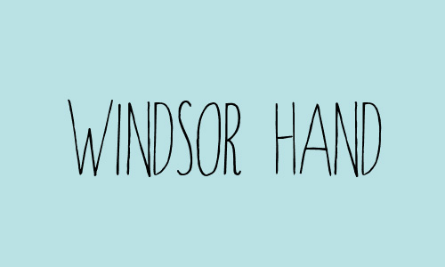 Windsor Hand by Skyhaven Fonts via dafont.com