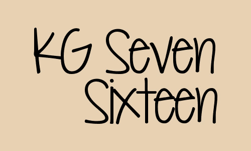 KG Seven Sixteen by Kimberly Geswein via dafont.com