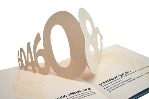 3D Papier-Laserschnitt integriert in Broschüre