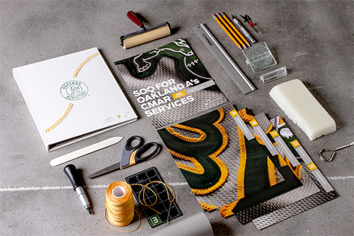 Design-Katalog mit Corporate Design für Oakland Athletics