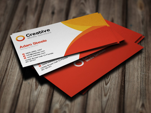 Free PSD: Creative Media Business Cards in 2 Colors - Adam