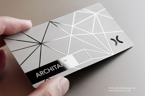 Stainless Steel Business Cards - rockdesign