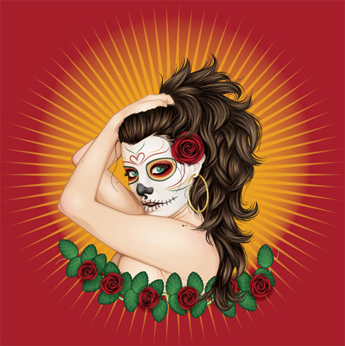 Creating a Day of the Dead Inspired Portrait - Sharon Milne