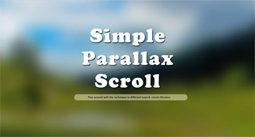 A Simple Parallax Scrolling Technique - Mohiuddin Parekh