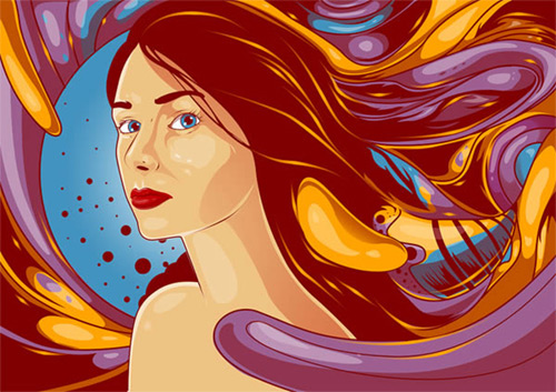 Create a Flowing Vexel Illustration in Photoshop - Jose D. Rodriguez Cadena