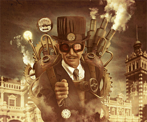 How to Create a Steampunk Style Illustration in Photoshop - James Davies