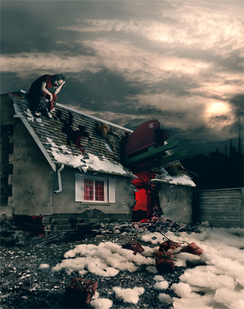 Photoshop Tutorial: Apocalyptic Christmas Card - Sito Alvina