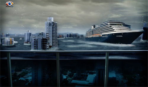 City flood Photoshop - HightLink