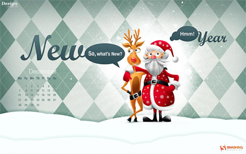 Desktop Wallpaper Calendar: December and Christmas - Egor Kosten