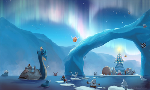 Arctic Christmas - Wallpaper - arkeis-pokemon