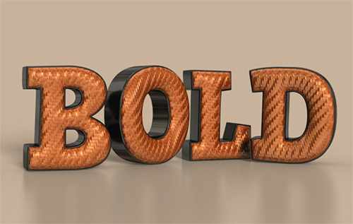 3D Bold Text Effect - Rose