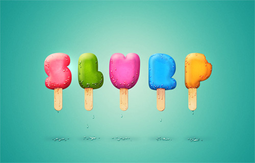Create an Ice Cream Type Treatment in Photoshop - Sebastiano