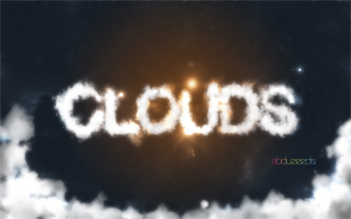 Photoshop Quick Tips #6: Cloudy Text - Abduzeedo