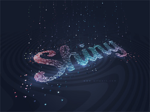 Very Shiny Glitter Text Effect. How to create 3D style sign - Alexandra Fomicheva