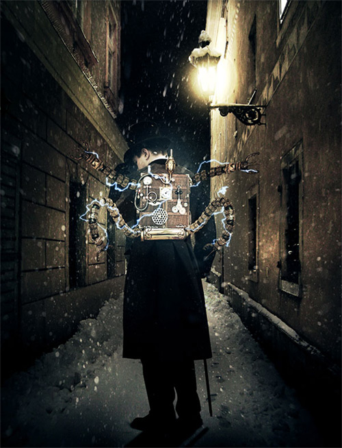 Photo Manipulate A Mysterious Steampunk Man in a Victorian Setting - Antaka Nguyen