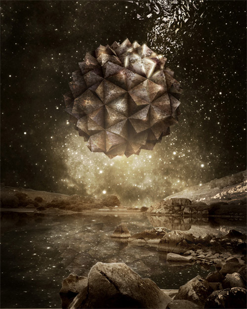 Create a Surreal Floating Stone Structure Scene - Tom Ross