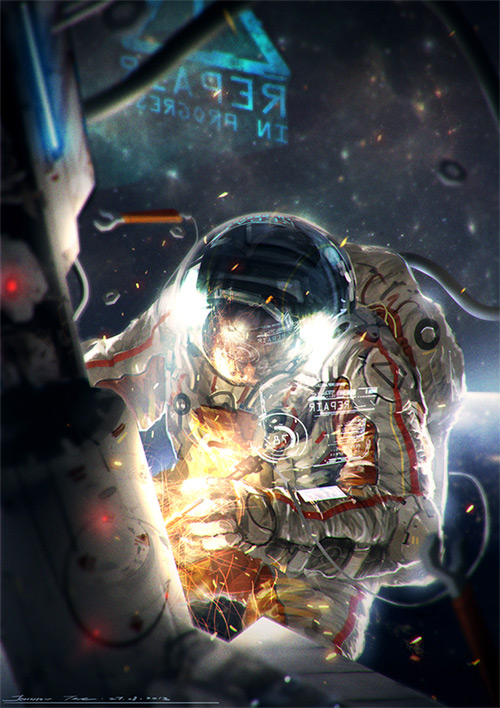 How to Illustrate an Astronaut in Photoshop - Johnson Ting