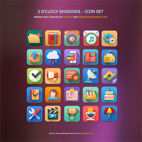 Free download: 5 O’Clock Shadows Icon Set - WebdesignerDepot Staff