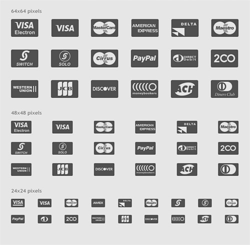 Payment Card Glyphs Icon Set - lovicons.com