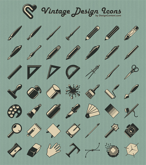 Free Vintage Design Icons - designcontest.com