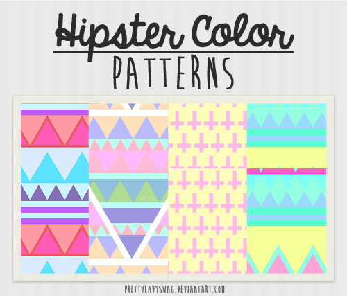 Hipster Color Patterns - PrettyLadySwag via deviantart.com