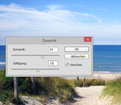 Funktion Dynamik in Adobe Photoshop