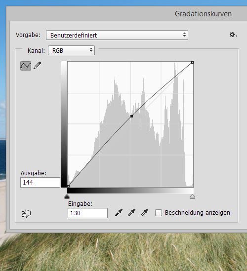 Funktion Gradationskurven in Adobe Photoshop